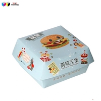 Boîte d'emballage pour hamburger en forme de coquille, en papier alimentaire jetable, avec logo personnalisé, prix d'usine, nouveau style