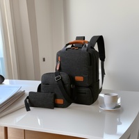Ensemble de 3 sacs à dos pour femmes et hommes, sac à dos pour ordinateur portable, sac à bandoulière, petite poche pour les voyages, l'école, le travail, l'université