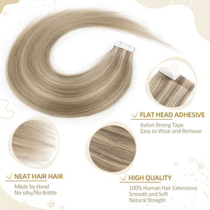 Extensiones de cabello humano virgen 100% KSWIGS, venta al por mayor directamente de fábrica, extensiones de cabello con cinta invisible para salones y distribuidores. - Product Image 5