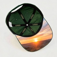 Casquette Snapback non structurée à 5 panneaux personnalisée par le fabricant, imperméable, profil bas, en nylon vintage avec broderie de patch