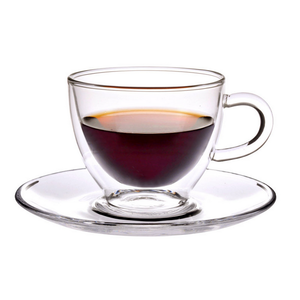 Ly Borosilicate Cao Cấp Cho Sức Khỏe 100Ml Cốc Cà Phê Trong Suốt Pha Lê Chịu Nhiệt Cốc Trà Thủy Tinh Kèm Đĩa - Product Image 6