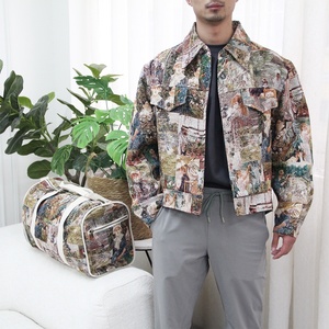 Jacquard máy bay ném bom Áo khoác tích hợp đầy đủ quá trình tùy biến Dịch vụ thiết kế logo mô hình tấm thảm nam hip hop thoáng khí - Product Image 3