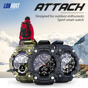 Montre connectée <span class=keywords><strong>Lokmat</strong></span> Attack à écran tactile complet pour hommes, IP67, moniteur de fréquence cardiaque, moniteur de pression artérielle, tracker d'activité physique, Android iOS - Product Image 3