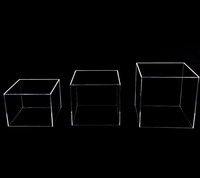 Gaojian Support de repas transparent pour la pause thé Gâteau Snack Rack Acrylique Cube Buffet Présentoir de nourriture pour la décoration de fête de mariage