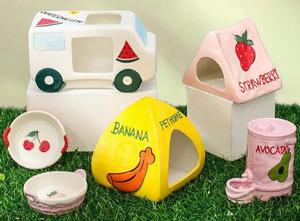 Criceto di raffreddamento estivo in ceramica rifugio per criceti in Siria dorato piccoli animali domestici comodo letto della caverna - Product Image 5