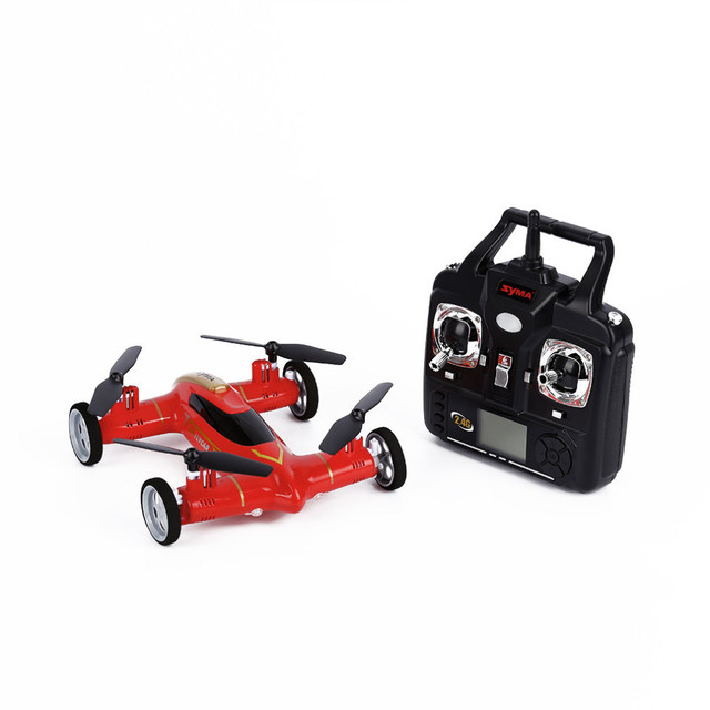 For X9 2.4G 4CH 6-Axis Gyro RC Quadcopter Air-Ground Flying Car 360 Degree Flips Remote Control Plastic Beginner-Friendly
