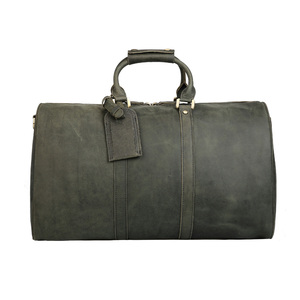 Oem ODM Custom Materials Logo Vintage Unisex Real <strong>Leather</strong> Gym Sport Bag Travel Bag Genuine <strong>Leather</strong> Overnight Bag Duffel <strong>Holdall</strong> - Product Image 1