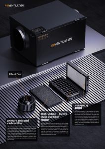 Système de ventilation <span class=keywords><strong>d</strong></span>'<span class=keywords><strong>air</strong></span> frais centrifuge résidentiel 350m³/h à flux unidirectionnel avec purification <span class=keywords><strong>d</strong></span>'<span class=keywords><strong>air</strong></span> et <span class=keywords><strong>entrée</strong></span> unique - Product Image 3