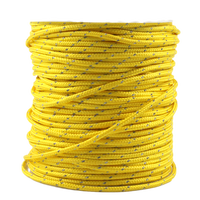 Corde tressée réfléchissante fluorescente anti-vent en UHMWPE/Polyester, résistante à la traction, 0,9 mm, 1 mm, 2 mm, 3 mm, pour l'escalade et les activités statiques en extérieur