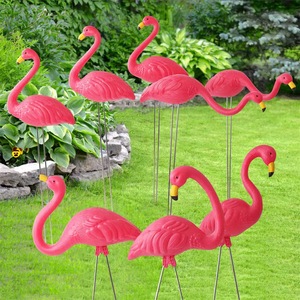 Gerçekçi PE plastikten yapılmış içi boş hafif <span class=keywords><strong>Flamingo</strong></span> kuşu bahçe süsü su geçirmez dış mekan dekorasyonu çim düğün peyzaj süsü - Product Image 1