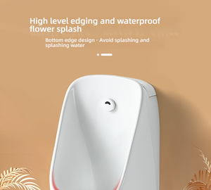 Urinario Masculino de Cerámica con Sensor de Descarga Automática, Montado en la Pared, sin Agua, para Uso Comercial - Product Image 4