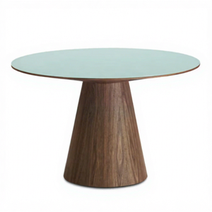 Minimalist Modern Farmhouse Wooden <b>Round</b> <b>Dining</b> <b>Table</b> <b>Set</b> <b>for</b> Home Apartment Contemporary Villa Hotel School Park - Product Image 1