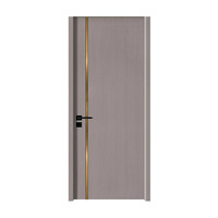 Nouveau design de porte battante en bois PVC Cadre étanche et accessoires Poignées de portes pour l'intérieur des maisons