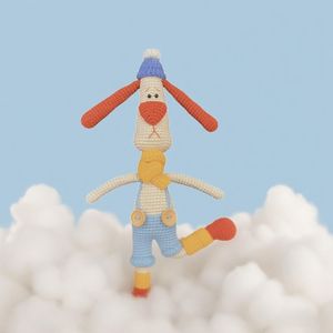 مجموعة مواد دمية الكروشيه للكلاب ذات الأرجل الطويلة خيوط بيئية محشوة لعبة حيوانات صديقة للبيئة مجموعة مشغولات يدوية - Product Image 2