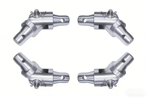 Kit de connecteurs coniques en aluminium robuste pour structure de toit de scène et structures d'éclairage avec goupille de verrouillage et clip en R - Product Image 3
