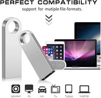 Langsung dari pabrik kualitas tinggi tahan air 128Gb 64Gb 32Gb 16Gb 8Gb 4Gb 2Gb 1Gb logam perak USB 2.0 Flash Drive Pen Drive