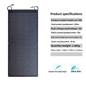 <span class=keywords><strong>Panneau</strong></span> <span class=keywords><strong>solaire</strong></span> monocristallin flexible 200W Applications de stockage d'énergie domestique <span class=keywords><strong>Toit</strong></span> <span class=keywords><strong>Terrasse</strong></span> Extérieur - Product Image 6