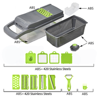 Keukenaccessoires 16-in-1 voedselsnijder groente-uien snijmachine mandoline multifunctionele groentesnijder