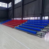 Chaise de stade portable en HDPE pour salle de sport intérieure, sièges confortables et durables pour les gradins, applications pour les jambes, logo personnalisé, toutes saisons