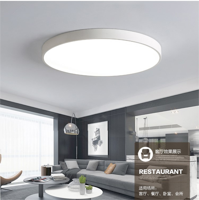 Ultra-thin Round square Bedroom Study Ceiling Light Modern Rectangular Living Room Dining Room Indoor White Led Ceiling Lamp