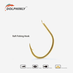 Hameçon de pêche haut de gamme en alliage de titane japonais plaqué or 24 carats - Product Image 2