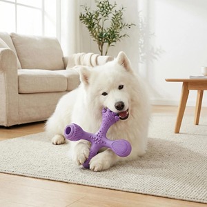 Jouet à mâcher pour chien en forme de X, durable, brosse à dents nettoyante, jouets pour chien en caoutchouc naturel pour les mâcheurs agressifs - Product Image 6