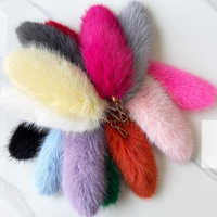 Pendentif queue de renard en fausse fourrure 20-45 cm, breloque de sac pour femme, accessoire en peluche, ornement de porte-clés de voiture