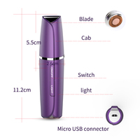 Épilateur facial rechargeable et imperméable pour femmes, épilateur pour le corps et le visage, épilateur indolore pour femmes