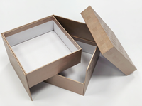 Boîte cadeau télescopique rigide à double compartiment avec fermeture magnétique UV, logo personnalisé, écologique, biodégradable, moderne et luxueuse