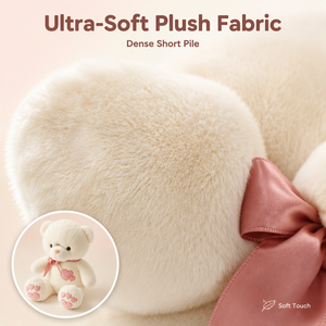 Orsacchiotto di <span class=keywords><strong>Peluche</strong></span> a Forma di <span class=keywords><strong>Cuore</strong></span>, Morbido Giocattolo Imbottito con Fiocco Rosa per Regalo di San Valentino e Esposizione in Negozio - Product Image 3