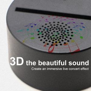 Base de Lámpara Decorativa 3D con Altavoz y Luz LED, Lámpara con Sensor Táctil de 16 Colores, Altavoz con Luz Nocturna LED 3D - Product Image 5