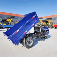Tricycle à benne basculante chinois, moto cargo, 18, 22, 25 CV, tricycle cargo agricole, tricycle cargo diesel à trois roues