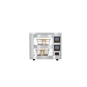 Armoire de maintien au chaud commerciale électrique en acier inoxydable pour viande et aliments, deux niveaux, quatre plateaux, pour chaînes de restauration rapide, style occidental, automatique - Product Image 3