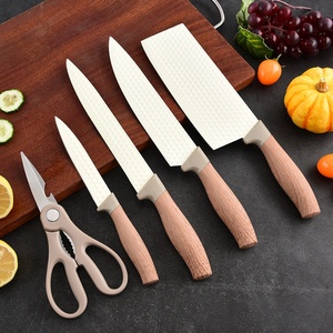 7Pcs Kitchen <b>Knife</b> <b>Set</b> with Universal <b>Knife</b> Block Multi Color Options Stainless Steel <b>Knives</b> <b>Set</b> with Scissors Factory Wholesale - Product Image 5