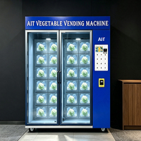 Distributeur automatique haut de gamme AIT avec refroidissement thermoélectrique pour fruits, légumes et boissons, acceptant espèces, pièces et code QR