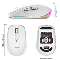 Mouse Optik Nirkabel Mini Portabel (2.4GHz) |   RGB Backlit Tipe-C yang Dapat Diisi Ulang |   Tombol Samping |   Desain Ergonomis |   Stok