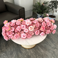 Guirlande de fleurs artificielles en soie personnalisable, fleurs mélangées, roses - Décoration murale moderne pour mariage, événement, faite à la main