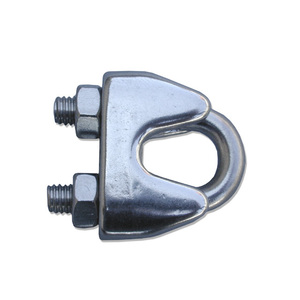 DIN741 Certified Stainless Steel Wire Rope <b>Clamp</b> Size 4 Galvanized Finish Essential Rigging Hardware <b>Clamps</b> - Product Image 1