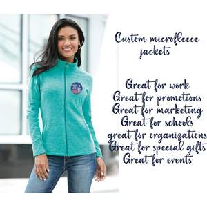 INK STITCH Mujer L235 Chaquetas de microforro polar Heather Diseño personalizado Su propio logotipo y texto 4 colores disponibles - Product Image 4