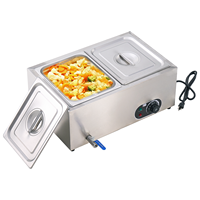 Chauffe-aliments électrique commercial en acier inoxydable 110V Bain Marie avec mode d'économie d'énergie Capacité de 150L pour buffet restauration
