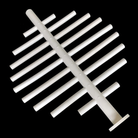 Tiras de Plástico PTFE Resistentes a Químicos y Perfiles de Formas Especiales Personalizados para Mecanizado CNC, Divisor de Flujo Industrial de PTFE
