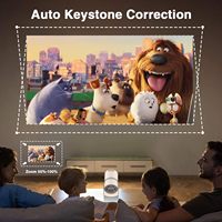 Mini projecteur LCD portable 3-en-1, compatible 4K, contraste 1000:1, pour BOOM 3, WiFi intelligent, audio 3D DoIby, stéréo HIFI 36W, 200 ANSI