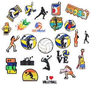 Wholesale Custom Logo Cartoon Sports PVC <b>Shoe</b> Charm <b>Accessories</b> for Clogs 2.5-3.5cm - Product Image 1