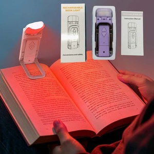 ไฟอ่านหนังสือแบบหนีบชาร์จได้ รุ่นยอดนิยม - ไฟอ่านหนังสือ LED ขนาดเล็กสำหรับอ่านหนังสือตอนกลางคืน ชาร์จผ่าน USB  ความยาวคลื่น 670 นาโนเมตร - Product Image 1