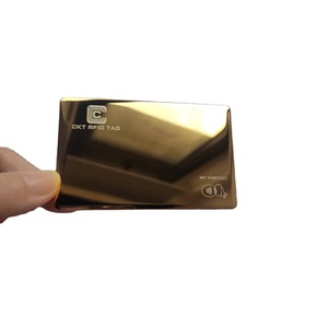 Carte RFID en métal miroir doré UHF/<span class=keywords><strong>HF</strong></span>/LF disponible - Product Image 2