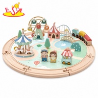 Juguete de Madera con Forma de Arca de Noé, Clasificador de Animales con Toldo Arcoíris y Escalera Desmontable para la Educación Montessori de Niños W12D484B