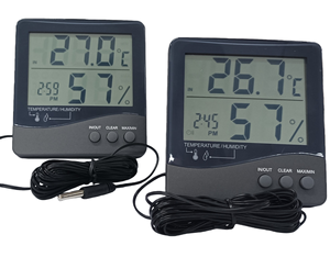 High Quality Large Display Digital Hygrometer & <b>Thermometer</b> In/Out CE Approved - Product Image 3