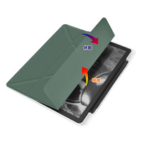 Étui de protection personnalisé en cuir PU et acrylique transparent, support déformable pour liseuse Kindle Scribe 10,2 pouces 2024 avec porte-stylo