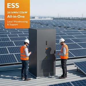 Conteneur de batterie LiFePO4 ultra grande capacité 261,248 kWh, durée de vie de 8000 cycles pour projets photovoltaïques industriels - Raccordement au réseau 100 kW/125 kW - Product Image 1