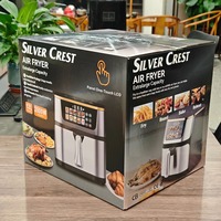 Nouvel arrivage en acier inoxydable 10L 12L 2400W Friteuse électrique à air chaud personnalisée sans huile avec écran tactile intelligent